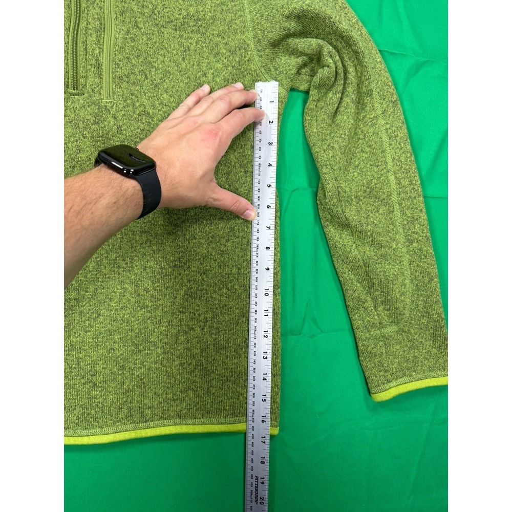 Patagonia Better Sweater Jacket Men Medium Green 1/4 Zip Pullover Fleece Hiking - Picture 3 of 8